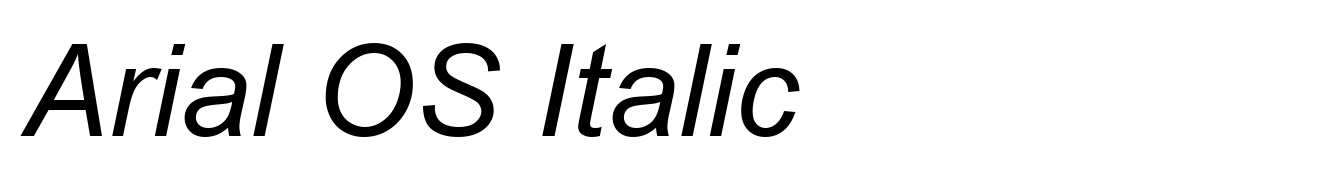 Arial OS Italic